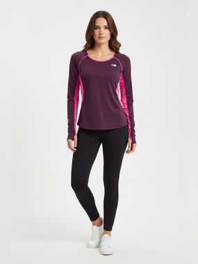 The North Face ‘Flash Dry’ Long Sleeve Top // Purple // Medium
